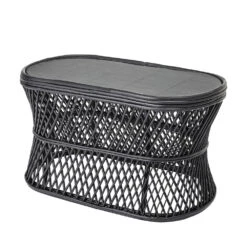 Bloomingville -Bloomingville bloomingville abby koffietafel riet zwart 1