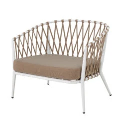 Bloomingville Cia Loungestoel - Wit -Bloomingville bloomingville cia loungestoel wit 4