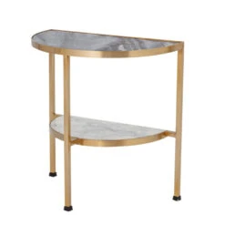 Bloomingville Clint Bijzettafel Marmer - Zwart -Bloomingville bloomingville clint bijzettafel marmer zwart 2