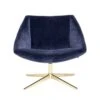 Bloomingville Elegant Fauteuil Blauw Velours -Bloomingville bloomingville elegant fauteuil blauw velours