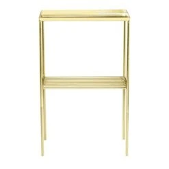 Bloomingville Grid Bijzettafel Metaal Goud Look