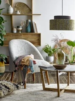 Bloomingville Hanglamp Geel - Zijde -Bloomingville bloomingville hanglamp geel zijde 3