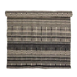 Bloomingville Joob Vloerkleed Wol - Zwart