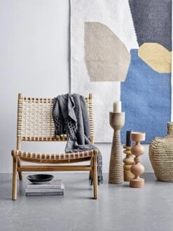 Bloomingville Keila Lounge Stoel Teak Hout - Naturel -Bloomingville bloomingville keila lounge stoel teak hout naturel 5