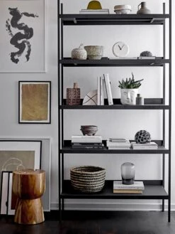 Bloomingville Lot Kast Met Planken Metaal - Zwart -Bloomingville bloomingville lot kast met planken metaal zwart 5