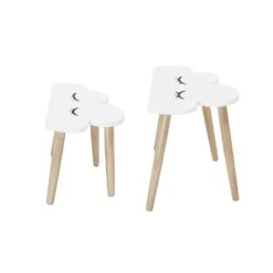 Bloomingville Mini Bijzettafel Set Wit Hout Wolken 10 Bloomingville Mini Bijzettafel Set Wit Hout Wolken -Bloomingville bloomingville mini bijzettafel set wit hout wolken 2