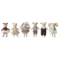 Bloomingville Mini Friends Speelgoed Knuffeltjes - Set Van 6 Stuks