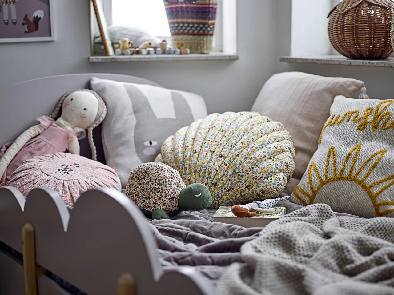 Bloomingville Mini Fro Kussen - Geel 8 Bloomingville Mini Fro Kussen - Geel - Afbeelding 6