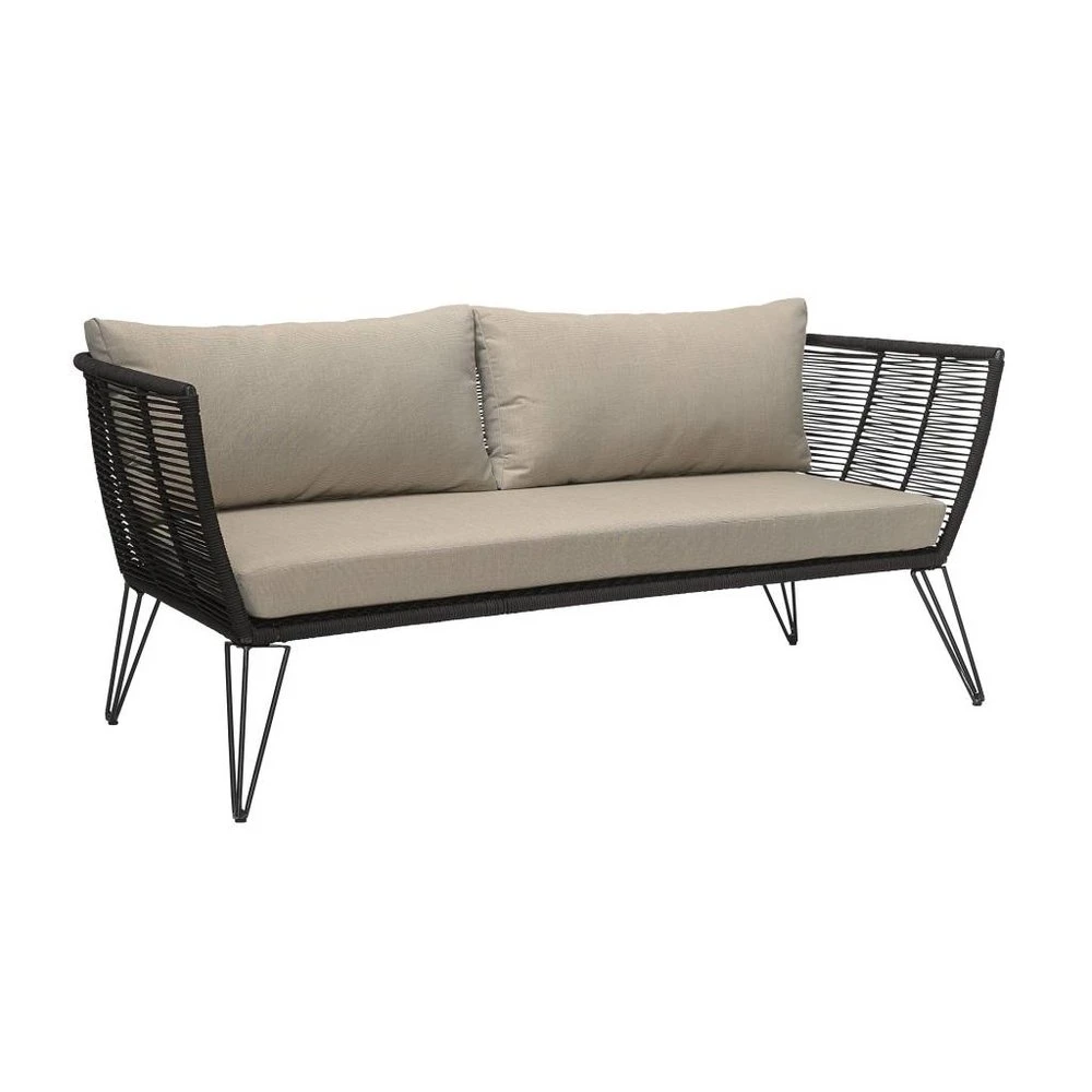 Bloomingville Mundo Sofa Zwart 175x72x74 Cm 5 Bloomingville Mundo Sofa Zwart 175x72x74 Cm - Afbeelding 3