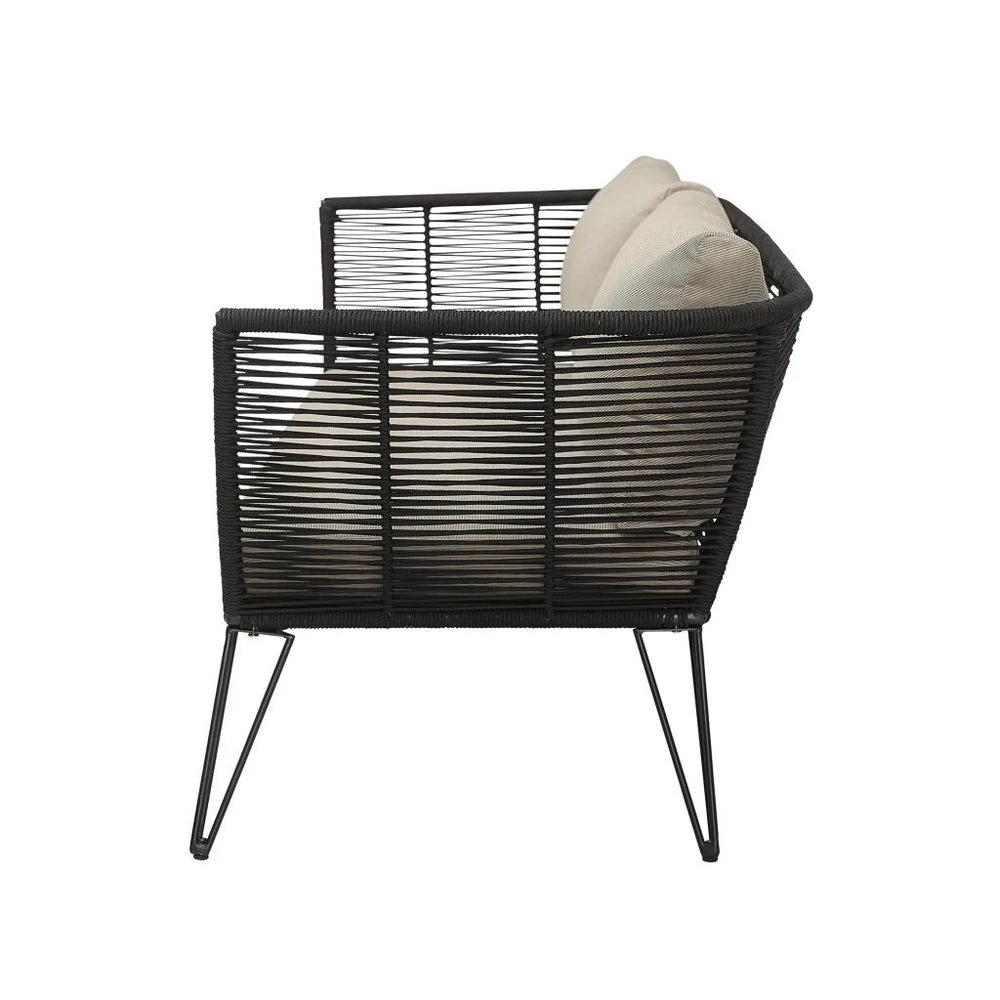 Bloomingville Mundo Sofa Zwart 175x72x74 Cm 6 Bloomingville Mundo Sofa Zwart 175x72x74 Cm - Afbeelding 4