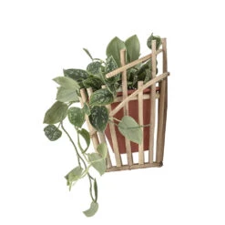 Bloomingville Muur Bloempot Terracotta Bamboe -Bloomingville bloomingville muur bloempot terracotta bamboe 3