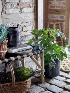 Bloomingville Muur Bloempot Terracotta Bamboe -Bloomingville bloomingville muur bloempot terracotta bamboe 4