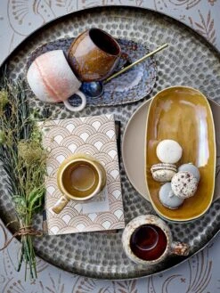 Bloomingville Paula Bord Bruin - Set Van 6 Stuks -Bloomingville bloomingville paula bord bruin set van 6 stuks 3