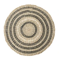 Bloomingville Placemats Zeegras - Zwart/naturel- Set Van 6 Stuks -Bloomingville bloomingville placemats zeegras zwart naturel set 1