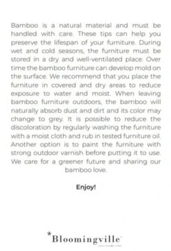 Bloomingville Sole Bank Naturel - Bamboe -Bloomingville bloomingville sole bank naturel bamboe 5