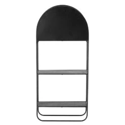 Bloomingville Spiegel Met Planken Metaal - Zwart -Bloomingville bloomingville spiegel met planken metaal zwart 4