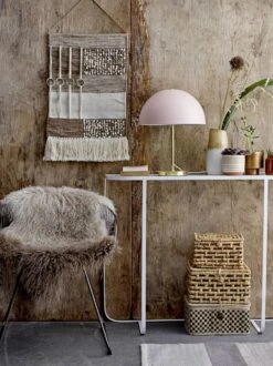 Bloomingville Tafellamp Goud Look Met Roze Lampenkap -Bloomingville bloomingville tafellamp goud look met roze lampenk 2