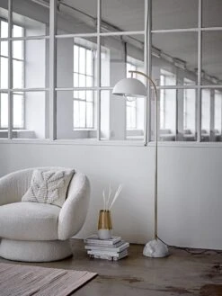 Bloomingville Ted Loungestoel - Wit -Bloomingville bloomingville ted loungestoel wit 8