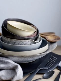 Bloomingville Thea Schaal Grijs - Set Van 6 Stuks Ø16,5xH8 Cm -Bloomingville bloomingville thea schaal grijs set van 6 stuks 16 3